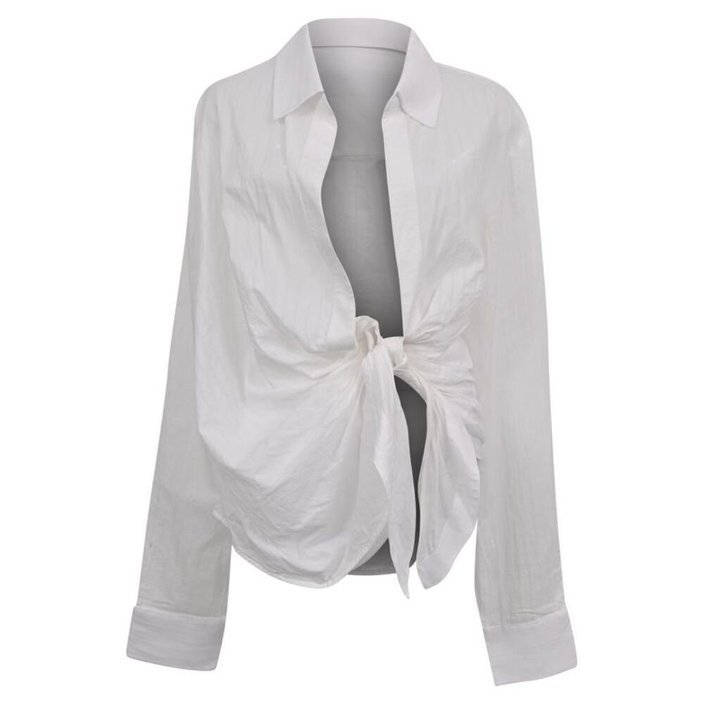 Jacquemus Bahia Shirt Cover Up in White Cotton